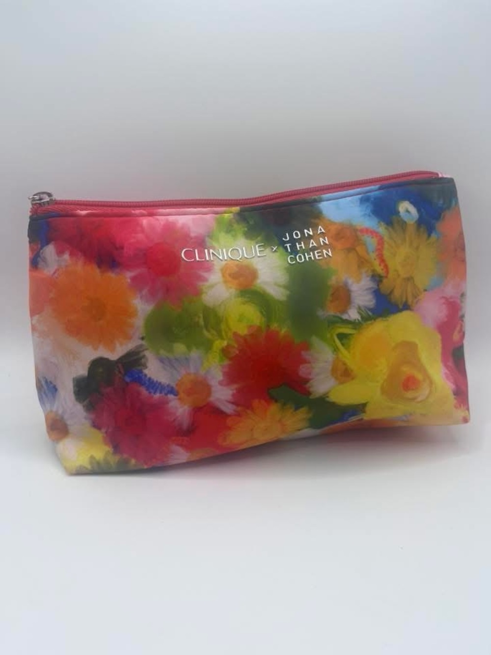 Jonathan Cohen Floral Cosmetic Pouch - Red, Yellow, Green, Blue, Pink